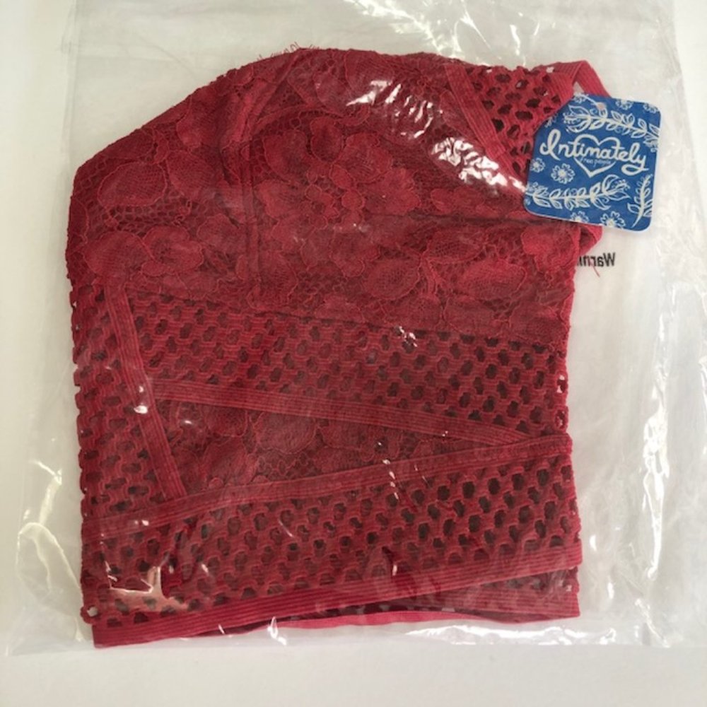 Free People Red Sitting Pretty Brami - Picture 4 of 4